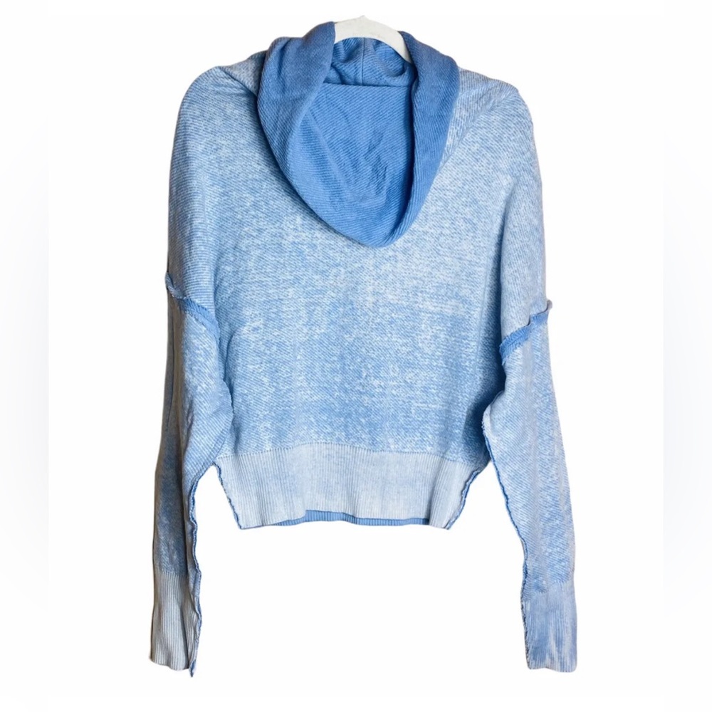 Free People Sweater Ricky Slouch Cloudy Combo Blue White New With Tags Sample